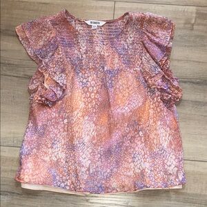 BB Dakota What Dreams are Made Of Ruffle Sleeve Top Size XS